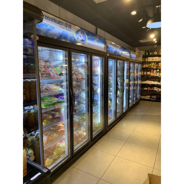 Single - Temperature 3 Door Upright Display Freezer Energy Efficiency