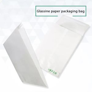 Custom Logo Glassine Paper Pouch Biodegradable Gravure Printing Translucent