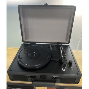 3 Speed Bluetooth Turntable Speakers Vintage Suitcase Vinyl Record Speaker