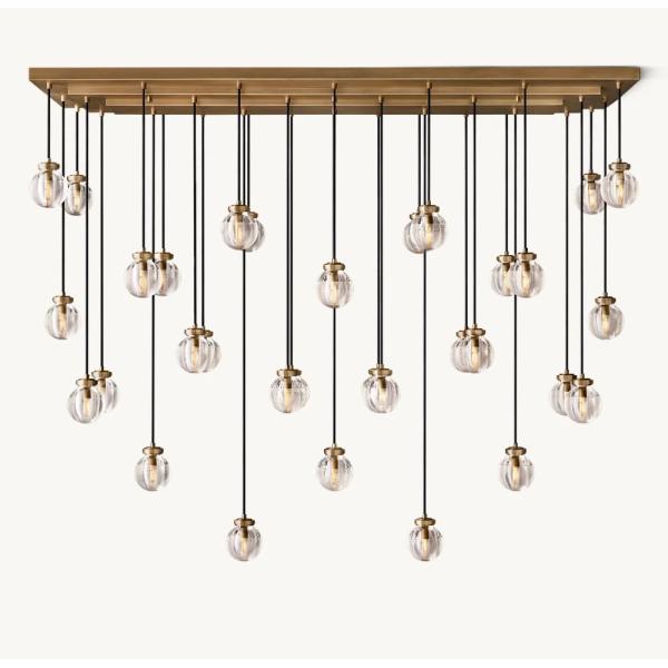Classic RH Chandelier With Brass Finish / Candelabra Bulb Type Bulb Types A Work
