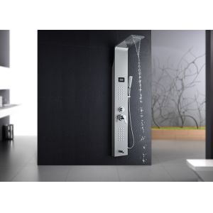 OEM / ODM ROVATE Shower Panel With Waterfall Head Water Temp Accurate To ±1°C