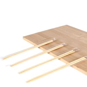 Natural Bamboo Disposable Round Chopsticks with OPP Package For Household/Restaurant/Hotel Flatware Type Chopsticks