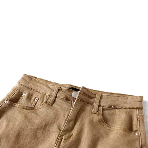 Oem Factory Manufacturer Custom Logo Flexible Mini Denim High Waisted Skirts With Built In Shorts