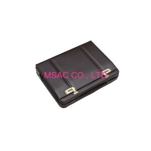 China Leather / Aluminum Attache Case Easy Cleaning 3.8MM MDF With Brown Pu Leather on sale