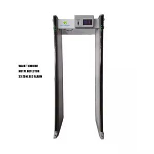 SECUSTAR Touch Screen 33 Zone Walk Through Metal Detector 300 Level Sensitivity