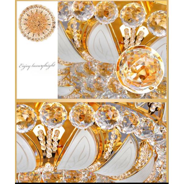 Round Gold Flush crystal ceiling lights Lamp Fixtures For indoor home Lighting Fixtures (WH-CA-10)