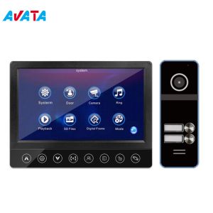 7"Ahd Screen Motion Detection Video Doorbell Intercom with CCTV camera and PIR