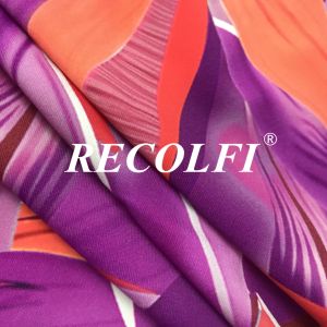 Paisley Printed Waterproof Repreve Swimwear Fabric Subli Cool Technique