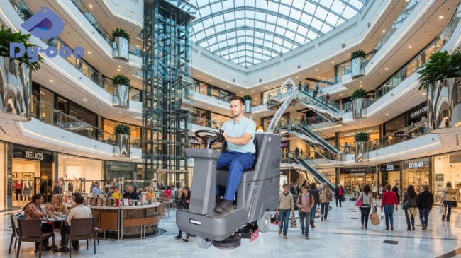 D8 Pro Ride-On Floor Scrubber with Large 140L Tank Capacity, High-Torque Rear