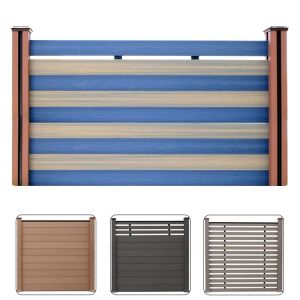 Villa WPC Fence Panels Security Composite Plastic Wood Fence Boards