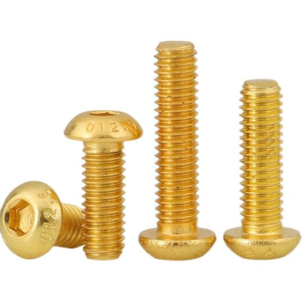 Quality M5-M100 Copper Brass ISO7380 Hex Socket Button Head Security Cap Screw Bolt for Industrial wholesale