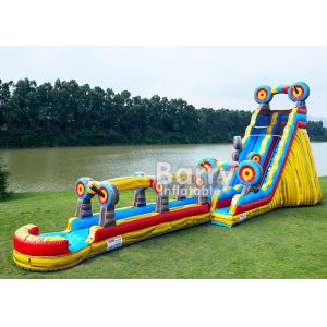 Animal Theme Inflatable Water Slides , Customized Size 25 FT Target