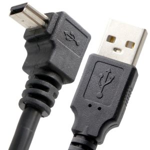 90 Degree Right Left UP DOWN Angle Mini USB Data Charger Cable