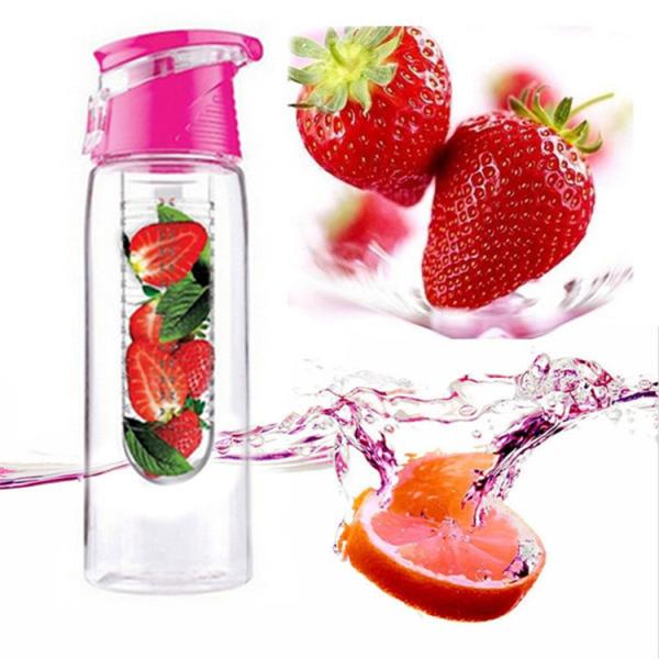 Leakproof 700ml 800ml Water Bottle Custom Print BPA Free Insulated Fruit Infuser Water Bottle 32 Oz Perfect For Outdoors Travel Easy To Clean &