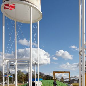 SCULPTURE of Outdoor Children's Playground Construction and Park Amusement