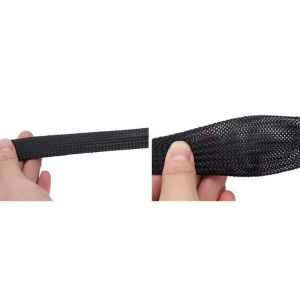 Cheap Flexible Flame Resistant Black Color Electrical Braided Sleeving For Cable Harness for sale