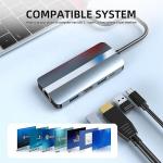 USB C Type C Hub Multiport Dock Station with Video Transfer Charging Network