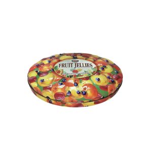 Fancy Engraving Tin Storage Box Ellipse Shape Lightweight Long Use Life