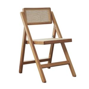 China NO Folded Modern Solid Wood Chair with Rattan Dining Folding Rattan Chair in Nature Popular Colors on sale