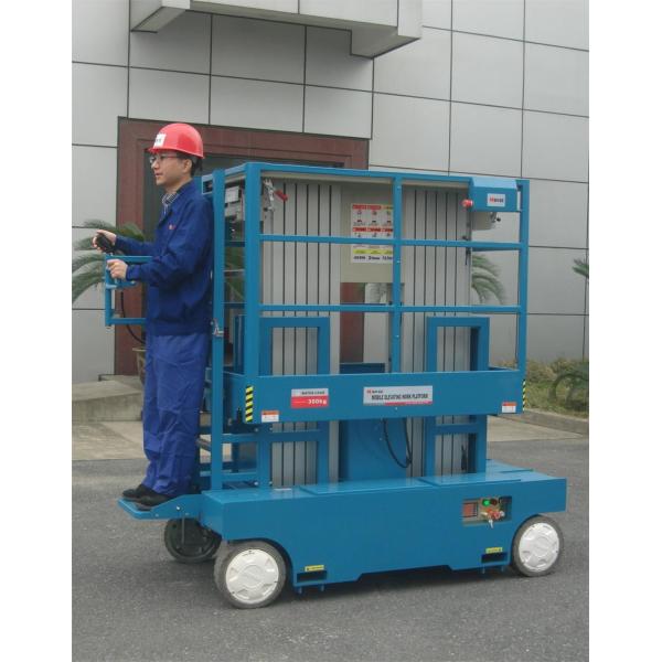 Dual Mast Self Propelled Scissor Lift , One Man Scissor Lift With 9.7m Working Height
