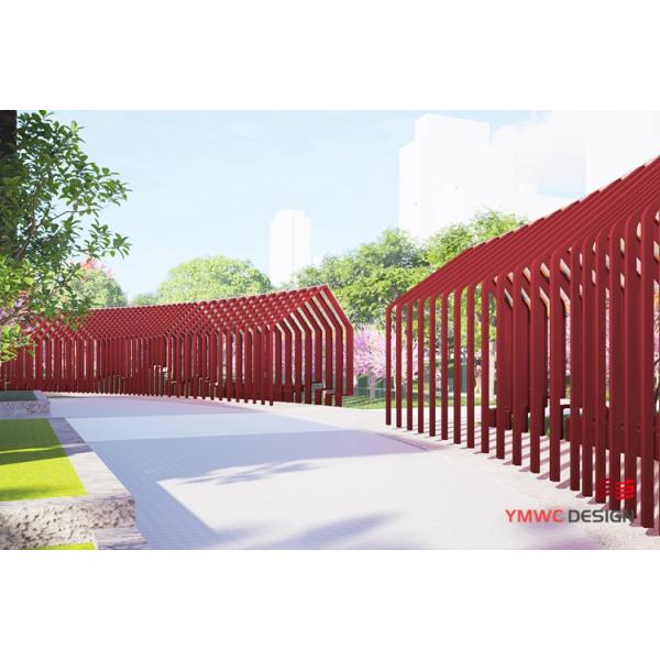 Die Casting Technique Stainless Steel Outdoor Sculpture Pavilion for Chinese Style Art