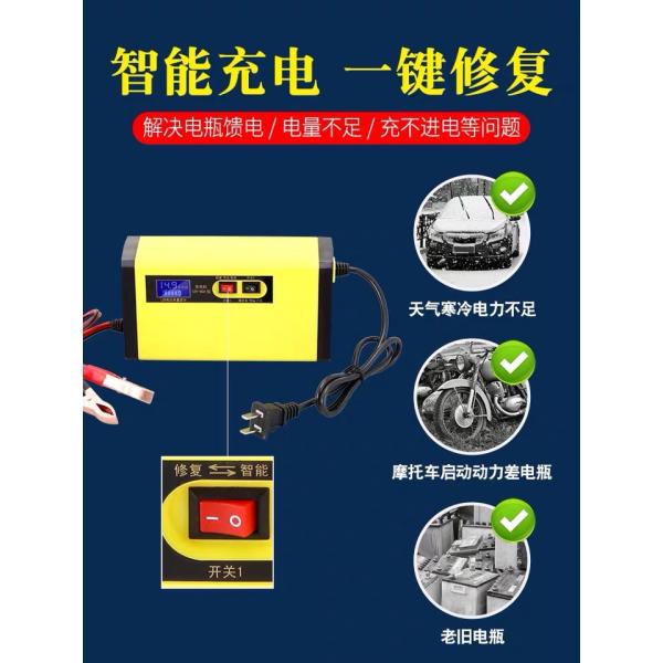 Smart E Bkie 12 24V Intelligent Car Battery Charger ABS Flame Retardant