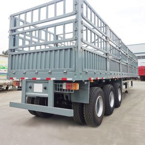 3-Axle 12-Tire High-Side Fence Cargo Semi-Trailer Is Fitted With Mechanical