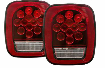 Quality Jeep Wrangler JK 2007-2016 LED Tail Lights LED Rear Stop Tail Reversing Lamp Driving Lighting wholesale