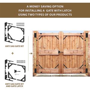 Anti Sag Gate Kit Heavy Duty Fence Gate Frame Kit Triangle Bracket for Structure