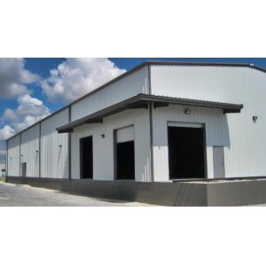 Prefabricated Steel Structure Warehouse With Sandwich Panel Glass Wool Roof