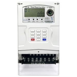 STS three-phase keypad-type prepaid electricity meter with remote control and recharge