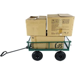 500KGS Weight Capacity Four-wheel Mesh Trolley Moving Carts at Qingdao Port of