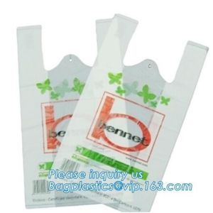 Compostable Disposable Biodegradable Plastic Custom Printed Flat Garbage Bag,