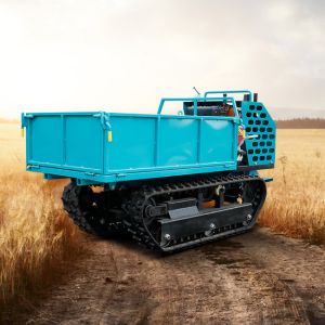 New 0.8 tons Crawler Dumper Truck Diesel Portable Mobile Blue For Muddy ground