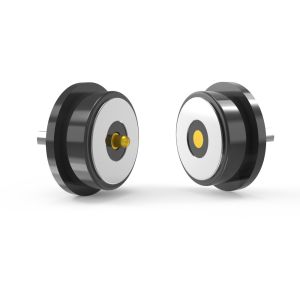 HTN Round Magnetic Connector Black Spring Loaded Electrical Connector 3A