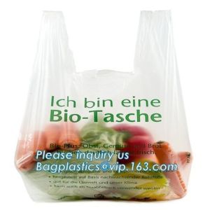 Plant Based Biodegradable Die Cut Handle Food Packaging Compostable Plastic Bag,