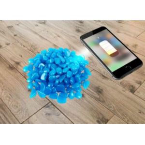 Non Radioactive Blue Green Resin Fluorescent Pebbles For Home Decoration