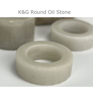 Round oil stone, Sharpening stone, Polishing stone, Lapping stone for Knife edge