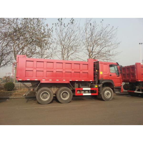 Quality Sinoturk Howo 7 Dump Truck With 336hp 10 Tires 6x4 18m3 Capacity Red Color wholesale