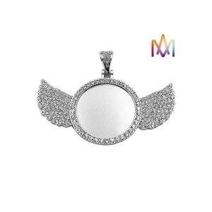 Antifatigue Rustproof Round DIY Jewelry Charms With Wings