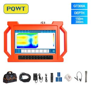 Cheap PQWT GT300A Underground Water Detector with 300m Detection Depth 22 Electrodes and 10.1 Inch HD LCD Geological Exploration Equipment for sale