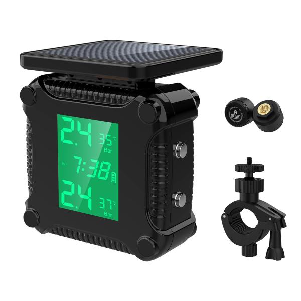 Quality Pressure Monitoring System For Motorcycles With 1.5” Monitor Check Your Tire Pressure While Riding wholesale