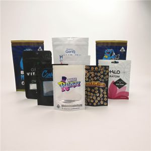 Customized child proof bags moisture proof weed CBD runtz jungle cookies