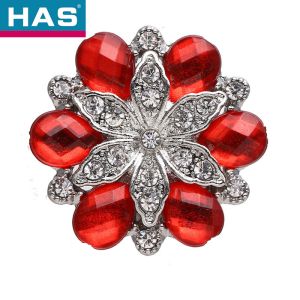 18mm Flower Shaped Buttons Personalized Colored Rhinestone Buttons Nickel Free