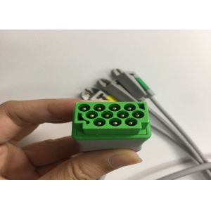 3 Lead ECG Trunk Cable 2106309-002 With Intergrated Grabber Leadwire 12FT