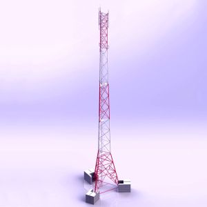 Cheap 3-legged Free Standing Lattice Mast 30-60m Self-support Galvanized Steel Tower for sale