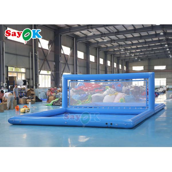 Adult Sports Giant Inflatable Volleyball Court Pool With Net Silk Printing Inflatable Water Toys For Kids