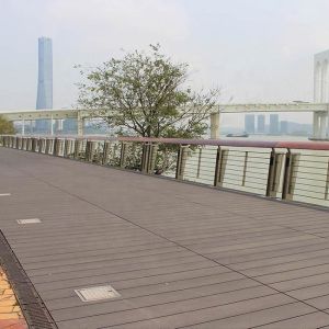 Co Extrusion Exterior WPC Decking Hollow Composite Decking Board