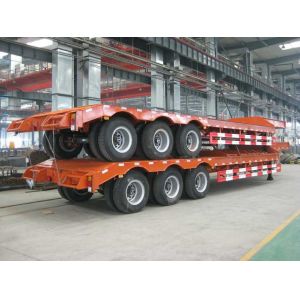 China Fast delivery wide load trailer 80ton low bed semi trailer good price on sale