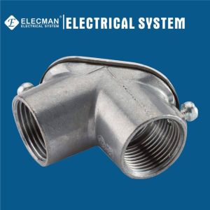 Zinc 90 Degree EMT Rigid Pull Elbows Set Screw Threaded Type With Gasket